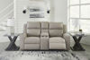 Picture of Lavehorne - Pebble Reclining Loveseat with Console