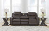 Picture of Lavehorne - Umber Reclining Console Loveseat