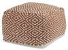 Picture of Brynnsen - Rust & Ivory Pouf